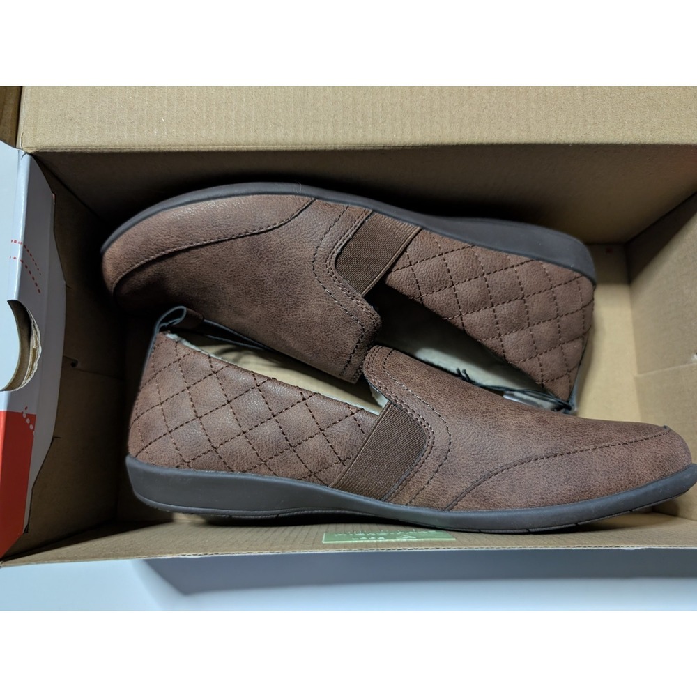 JSport Women Casual easy Slip On Shoe Brown Size 9 cushion memory foam Lisa‎